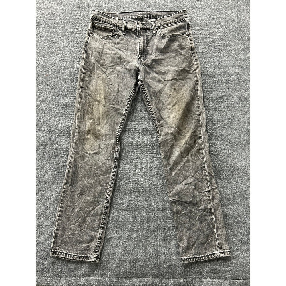 Levi's Jeans Mens Size 34 Gray 511 Slim Fit Lyocell Blend Acid Wash Denim 34x31